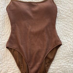 Aerie Tan One-Piece Swimsuit